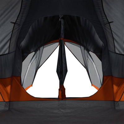 vidaXL Namiot rodzinny tipi, 8-os., szaro-pomarańczowy, wodoszczelny model standard
