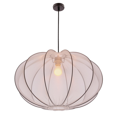 Lampa wisząca z abażurem Mellow siateczkowy biały 60 cm do salonu