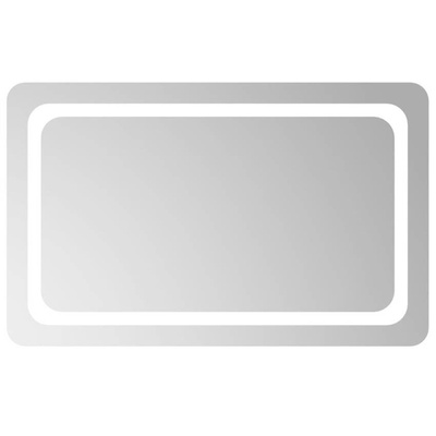 vidaXL Lustro łazienkowe z LED, 80x50 cm