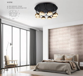 Plafon czarno-złoty  6 RING