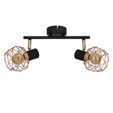Lampa sufitowa listwa ścienna czarna klosz miedziany Acrobat 92-22202