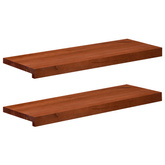 Nakładki na schody 2 szt. 80 x 30 x 2 cm brązowy Drewno bukowe