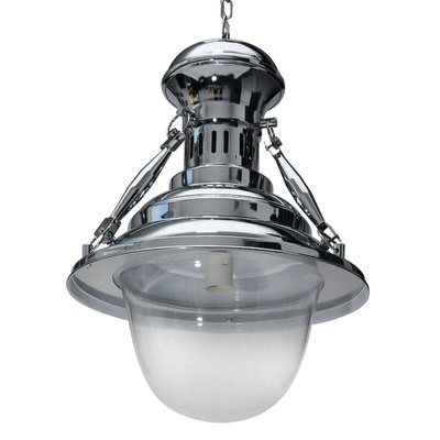 Lampa wisząca industrialna E27 chrom 130cm