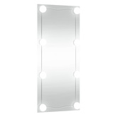vidaXL Lustro ścienne z LED, 50x100 cm, szklane, prostokątne