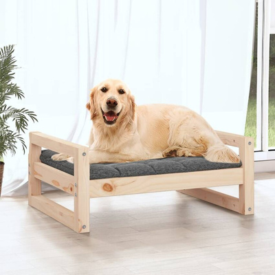 vidaXL Legowisko dla psa, 75,5x55,5x28 cm, lite drewno sosnowe