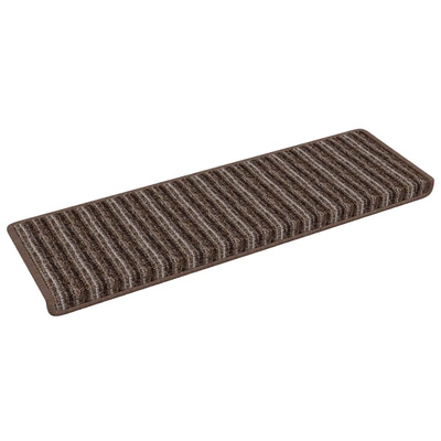 Samoprzylepne maty na schody 15 pcs Brązowy 65 x 21 x 4 cm