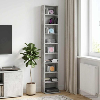 Kabinet na płyty CD Betonowy szary 33 x 23,5 x 175 cm