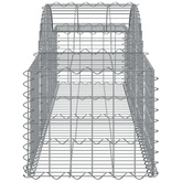 Kosze gabionowe, 11 szt, 200x50x40/60 cm, galwanizowane żelazo