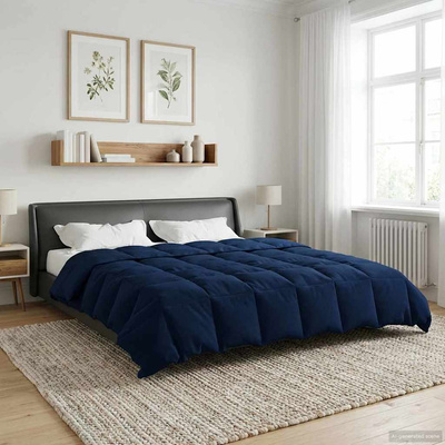 Kołdra na cały rok Ciemnoniebieski 200 x 200 cm Mikrofibra