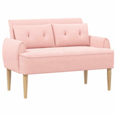 Sofa dwuosobowa z guzikowym pikowaniem różowy 117 x 67 x 77 cm
