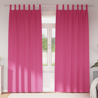 Firany blackout z kółkami 2 pcs Jasnoróżowy 260 x 140 cm