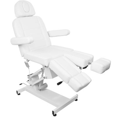 Fotel kosmetyczny elektr. Azzurro 706 pedi 1 siln. biały 109099
