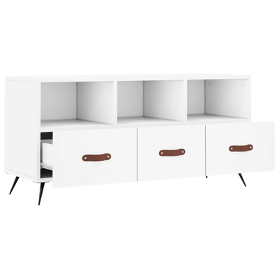vidaXL Szafka pod TV, biała, 102x36x50 cm, materiał drewnopochodny wariant 5