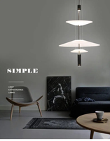 Nowoczesna Lampa Wisząca 3 warstwy LED Flamingo Parrot Czarny ADANI AD104B