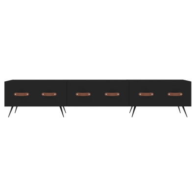 Szafka pod TV, czarna, 150x36x30 cm, materiał drewnopochodny vidaXL