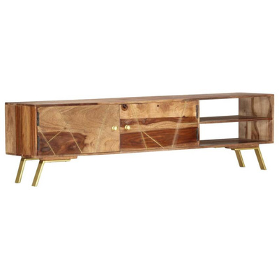 vidaXL Szafka pod TV, 140x30x40 cm, lite drewno sheesham