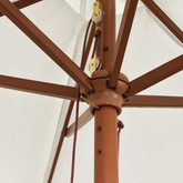 Parasol ogrodowy na drewnianym słupku, piaskowy, 299x240 cm