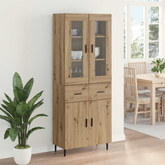 Highboard 2 szt. Dąb rzemieślniczy 69,5 x 34 x 180 cm