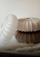 Lampa wisząca CAFEE' skandynawska - z abażurem kremowym latte 52 cm - minimalistyczne oświetlenie sufitowe w stylu japandi E27