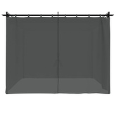 Altana ogrodowa z zasłonami, antracytowa, 3x3 m, stal