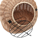 vidaXL Transporter dla kota, 60x45x45 cm, naturalna wiklina