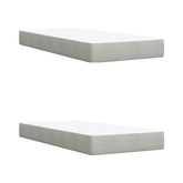 Łóżko z miejscem do przechowywania jasnoszary 180 x 200 cm