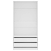 Szafa, biała, 100x50x200 cm, materiał drewnopochodny