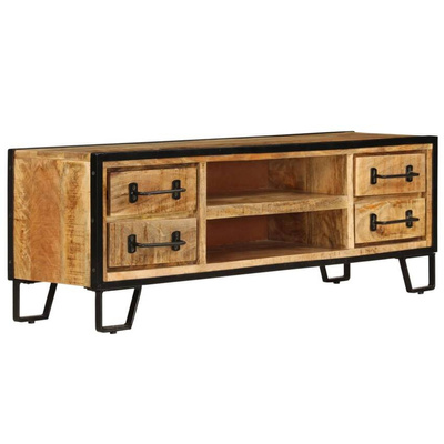 vidaXL Szafka pod TV z szufladami, 120x30x40 cm, lite drewno mango