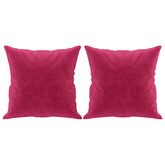 2-osobowa sofa z poduszkami, winna czerwień, 140 cm, aksamit