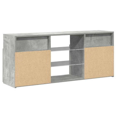 Szafka TV z oświetleniem LED, szarość betonu, 120x30x50 cm