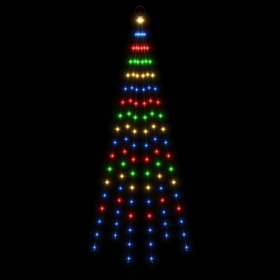 vidaXL Choinka do montażu na maszcie, 108 kolorowych diod LED, 180 cm
