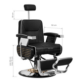Gabbiano fotel barberski Livio czarny 136677