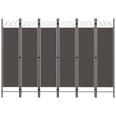 Parawan 6-panelowy, antracytowy, 240 x 180 cm