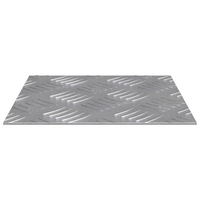 Stopień Kwadrat 2 pcs Srebrny 20 x 20 cm Aluminium
