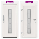 Drzwi Frontowe 98 x 208 cm PVC Biały