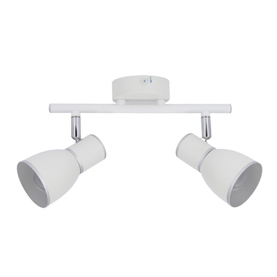 Lampa ścienna listwa 2X40W E14 biały/chrom FIDO 92-63373