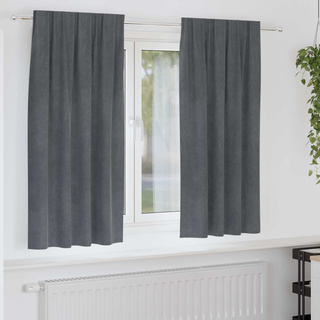 Zasłony zaciemniające 2 pcs Jasnoszary 140 x 175 cm Aksamit