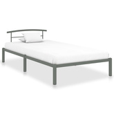 Rama łóżka, szara, metalowa, 90 x 200 cm model standard