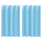 Firany blackout z kółkami 2 pcs Jasnoniebieski 175 x 140 cm