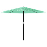 Parasol ogrodowy na stalowym słupku, zielony, 324x324x247 cm