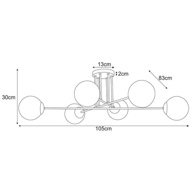 Lampa sufitowa K-5404 z serii LUMIA