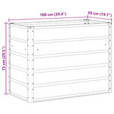 Donica Antracyt 100 x 50 x 75 cm Stal Galwanizowana