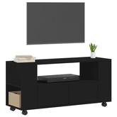 vidaXL Szafka pod TV, czarna, 102x34,5x43 cm, materiał drewnopochodny