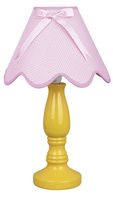 Lampka nocna Lola ceramiczna różowo-żółta z abażurem E14