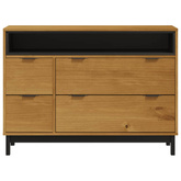 vidaXL Komoda FLAM, 110x40x80 cm, lite drewno sosnowe