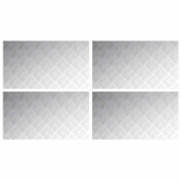 Stopień Prostokątny 4 pcs Srebrny 90 x 50 cm Aluminium