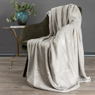 Koc Fla srebrny 150x200