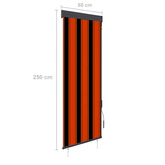 vidaXL Roleta zewnętrzna, 60x250 cm, pomarańczowo-brązowa