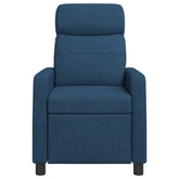 Fotel recliner niebieski tkanina