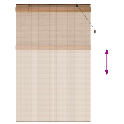 Roleta brązowy 130 x 220 cm Bambus
